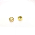 14K gold-plated spacer beads with traditional coin patterns and center holes for jewelry DIY - Copper Coin Hollow / 8mm / 14K Gold