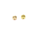 14K gold plated bead with traditional Chinese coin relief for DIY jewelry making - Copper Coin Hollow / 6mm / 14K Gold