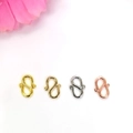 Cierres en S de oro de 14k para joyería DIY en acabados oro, plata y oro rosa - Cierre en S / Oro de 14K