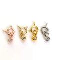 Fermoirs à ressort plaqués or 14 carats avec perles en silicone pour la création de bijoux - Or 14k Couleur Préservée / Perle de Positionnement Avec Fermoir à Ressort