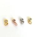 Perles coulissantes ajustables en or 14 carats avec silicone pour bijoux DIY en quatre tons - Or 14k Couleur Préservée / Perle de Positionnement en Silicone