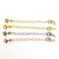 14k gold-filled extension chains with star charms and lobster clasps in four colors - Pentagram / Silver