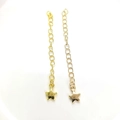 Cadena de extensión de oro de 14k con colgante de estrella sólida para joyería DIY - Estilo Estrella / Chapado en Oro 18K / Dorado