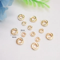 14K gold filled twisted spacer beads in 4mm and 6mm sizes for DIY jewelry making - 4mm Twisted Ring / 14K Gold