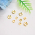 14K gold filled twisted jump rings in various sizes for DIY jewelry making and crafts - 4mm Twisted Ring / 18K Gold
