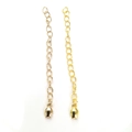 Cadenas de extensión de oro de 14k con colgantes de tulipán y cierres de langosta para joyas - Estilo Rosa / Chapado en Oro 18K / Dorado