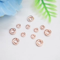 14K gold filled twisted spacer rings in rose gold finish for DIY jewelry making - 4mm Twisted Ring / Rose Gold