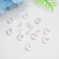 Silver twisted metal spacers and jewelry rings for DIY beaded accessories making - 4mm Twisted Ring / Silver