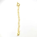 Cadena de extensión de oro 14k con colgante de corazón y cierre de resorte para joya - Estilo Corazón con Cierre de Reasa / Chapado en Oro 18K / Dorado