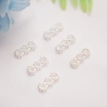 14K gold plated triple-row spacer beads with granulated edges for DIY bracelet jewelry - Silver