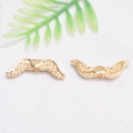 Detail of 14K gold plated butterfly heart charms with hollow structure for DIY jewelry - Heart Wings Pendant