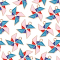 Colorful enamel windmill charms with golden alloy hooks for DIY jewelry making - Pale Blue