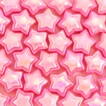 Pink pearlescent acrylic star beads with iridescent finish for DIY jewelry making - Pink