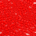 Polished bright red cylindrical acrylic spacer beads for handmade jewelry DIY projects - 100 Pieces Set / Red