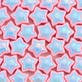 Acrylic pentagram beads with AB rainbow plating in pink and blue for DIY jewelry - Blue