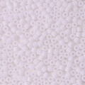 Polished white acrylic cylinder seed beads for DIY jewelry and necklace making - 100 Pieces Set / White