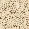 Creamy white cylindrical acrylic beads for DIY jewelry making with smooth matte finish - 100 Pieces Set / Beige