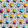Regenbogen-Acrylperlen in Sternform mit Galvanik-Finish für DIY-Schmuckherstellung - Schwarz