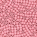 Pink cylindrical acrylic beads for DIY handmade jewelry bracelets and necklace projects - 100 Pieces Set / Peach