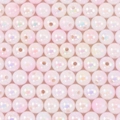 Pink AB coated acrylic round beads with shimmering finish for DIY jewelry crafts - 100 Pieces Set / Light Pink (11)
