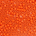 Vibrant orange cylindrical acrylic pony beads for DIY handmade jewelry crafting - 100 Pieces Set / Orange