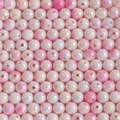 Pink AB coating acrylic round beads with aurora finish for DIY jewelry making and crafts - 100 Pieces Set / Iridescent Cherry Pink (3)