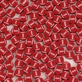 Perles en argile polymère rouge avec motif de football américain pour bijoux DIY - Rugby rond