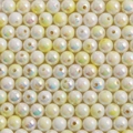 Creamy iridescent AB coated round acrylic beads for DIY handmade jewelry and bracelets - 100 Pieces Set / Iridescent Cream (5)