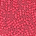 DIY cylindrical pink acrylic barrel beads for handmade bracelets and necklaces - 100 Pieces Set / Rose