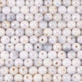 Iridescent white acrylic round beads for DIY jewelry making with smooth pearl finish - 100 Pieces Set / Iridescent White (6)