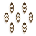 Antique bronze handcuff charms with Freedom engraving for DIY jewelry making - Bronze