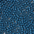 Dark blue matte acrylic barrel beads for DIY handmade jewelry and necklaces - 100 Pieces Set / Aqua
