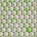Iridescent light green and pearlescent white acrylic round beads for DIY jewelry making - 100 Pieces Set / Iridescent Green White Mix (8)