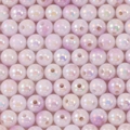DIY acrylic round beads with soft purple iridescent AB coating for jewelry making - 100 Pieces Set / Iridescent Lavender Pink White (9)