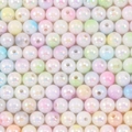 Pastel macaron color acrylic beads with iridescent pearl finish for DIY jewelry - 100 Pieces Set / Iridescent Macaron Mix (10)