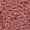 Bruine polymeerklei American football kralen voor handgemaakte sieraden en DIY armbanden - Rugbybal