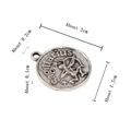 Antique silver Sagittarius constellation coin charm for DIY bracelets and necklaces - Sagittarius