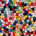 Colorful mixed acrylic cylinder beads for DIY jewelry making and bracelet crafting - 100 Pieces Set / Random Mixed Colors