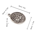 Retro alloy Virgo constellation charm pendant with size measurements for DIY jewelry - Virgo