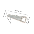 Mini silver alloy saw charm for DIY jewelry making with precise dimension markings - Saw