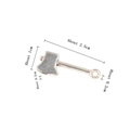 Silver mini axe alloy pendant charm for jewelry making showing 2.5cm size dimension - Axe
