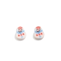 Christmas snowman beads for DIY jewelry making in red, blue, and white festive colors - Snowman