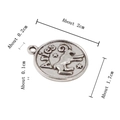 Zilveren Ram sterrenbeeld hanger met reliëf ram en sterren voor DIY sieraden maken - Ram