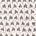 North wind mahjong tile charms for DIY jewelry making in a repeating pattern - North Wind