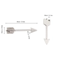 Antique silver arrow charm for DIY jewelry making with detailed feather texture - Arrowhead Feather Style