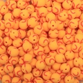 Cuentas de arcilla polimérica con diseño de béisbol naranja para hacer joyas artesanales - Balón Arcilla Polimérica / Béisbol Amarillo