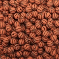 Cuentas de baloncesto de arcilla polimérica naranja con líneas negras para manualidades - Balón Arcilla Polimérica / Baloncesto marrón