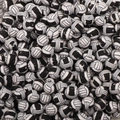 Cuentas de arcilla polimérica estilo voleibol en blanco y negro para pulseras DIY - Balón Arcilla Polimérica / Voleibol Negro