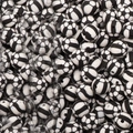 Cuentas de arcilla con patrón de fútbol para joyería DIY, cuentas deportivas redondas - Balón Arcilla Polimérica / Fútbol Negro