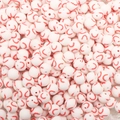 Cuentas de arcilla polimérica con patrón de béisbol y costuras rojas para joyas DIY - Balón Arcilla Polimérica / Béisbol blanco